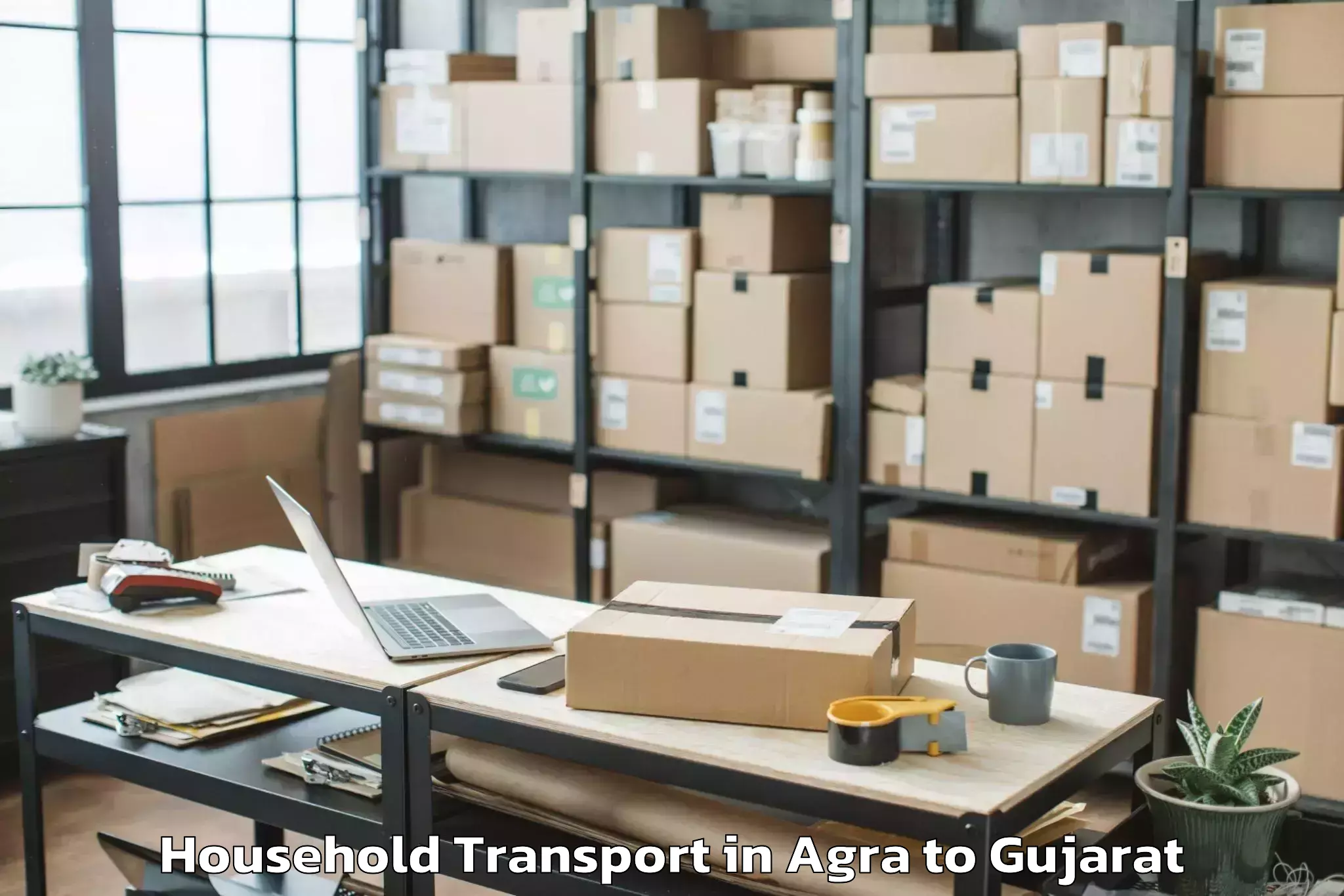 Reliable Agra to Valsad Household Transport